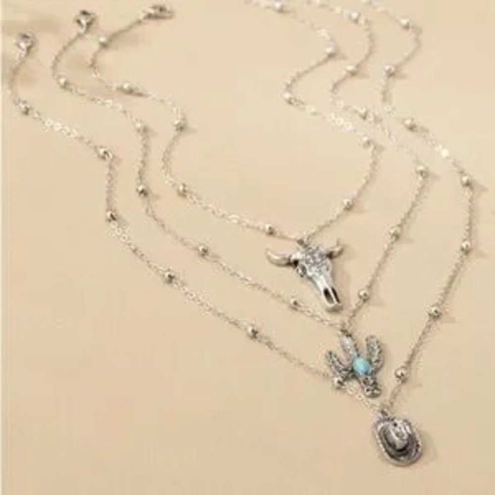 Silver Western Necklace Set (5002)
